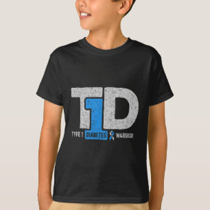 Camiseta Guerrero de Diabetes Tipo 1 T1d Conciencia Cinta D
