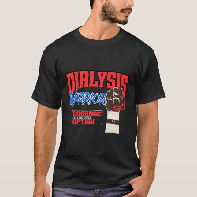 Camiseta Guerrero De Diálisis Paciente Con Diálisis Ney Y H (Anverso)