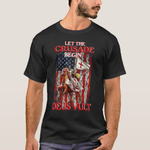 Camiseta Guerrero De Dios Norteamericano Cruzador De La Ban