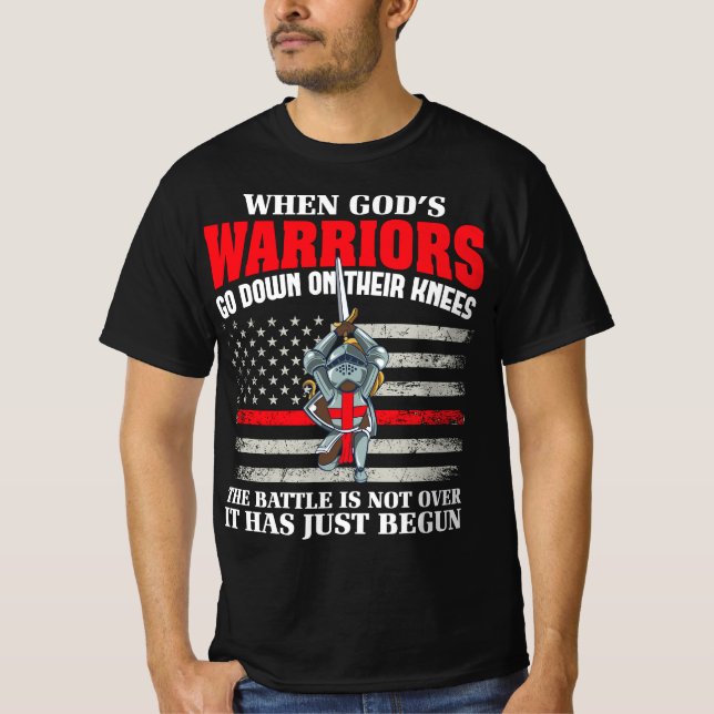 Camiseta Guerrero de dioses cristiano soldado estadounidens (Anverso)