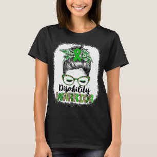 Camiseta Guerrero de discapacidad de moño desordenado