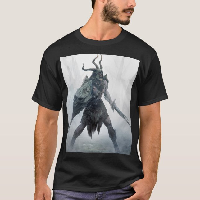 Camiseta Guerrero de Draugr no muerto (Anverso)