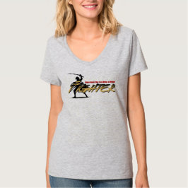 Camiseta Guerrero de espada | Cuello en V de mujer