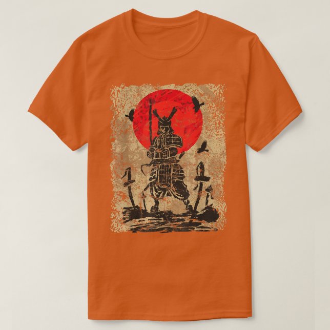 Camiseta Guerrero de espada Samurai japonés 1068 (Diseño del anverso)