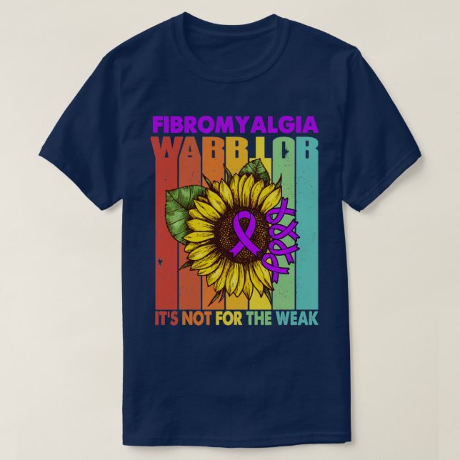 Camiseta Guerrero De Fibromialgia No Es Por El Débil Apoyo (Diseño del anverso)