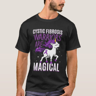 Camiseta Guerrero de Fibrosis Quística Magia Unicornio Púrp
