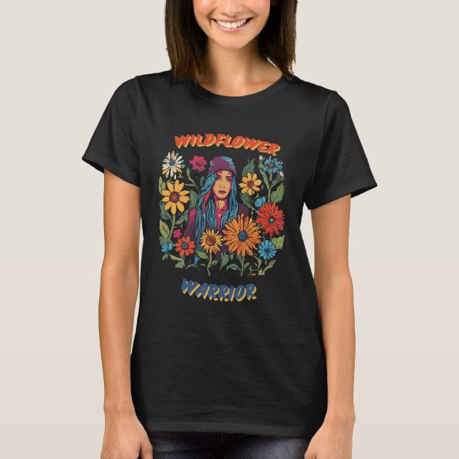 Camiseta Guerrero de flores silvestres (Anverso)
