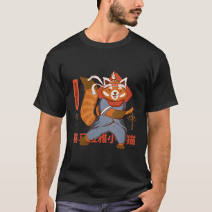 Camiseta Guerrero de Fox Fox de Panda Rojo Japonés