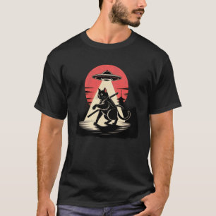 Camiseta Guerrero de gato ninja samurái Sumi-e OVNI Ukiyo-e