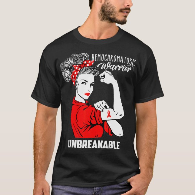 Camiseta Guerrero de hemocromatosis Conciencia inquebrantab (Anverso)