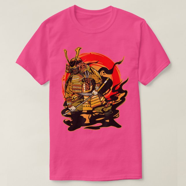 Camiseta Guerrero de la armada katana de espadas samurái ja (Diseño del anverso)