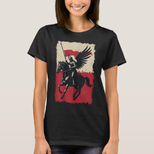 Camiseta Guerrero de la bandera de los húsares polacos