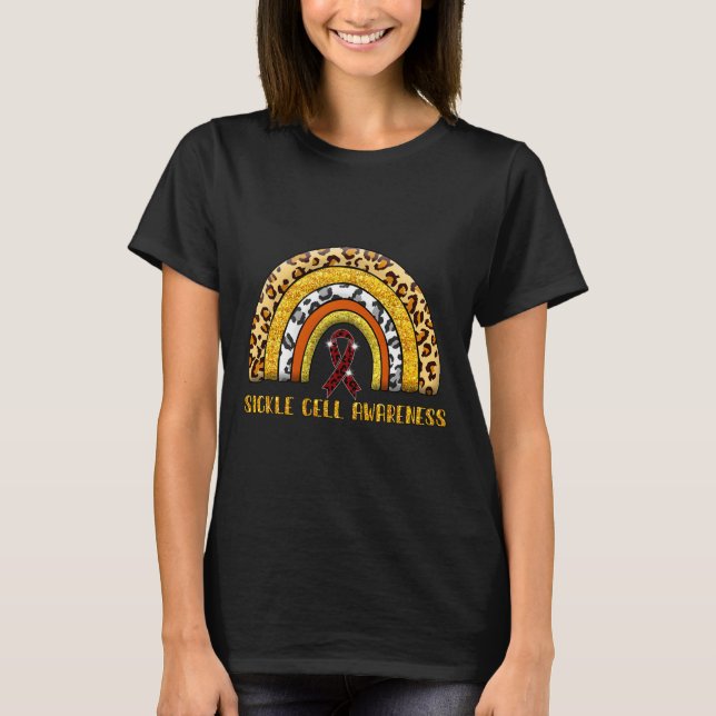 Camiseta Guerrero de la célula de arcoiris leopardo (Anverso)