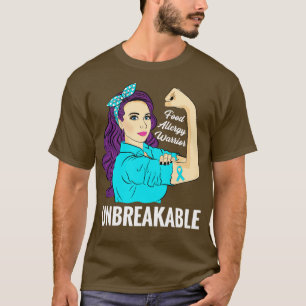 Camiseta Guerrero de la conciencia de la alergia alimentari