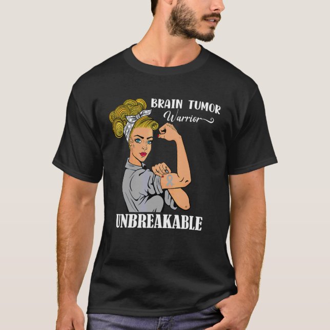 Camiseta Guerrero de la conciencia de los tumores cerebrale (Anverso)
