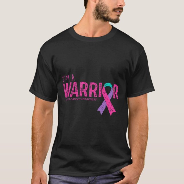Camiseta Guerrero de la Conciencia sobre el Cáncer (Anverso)