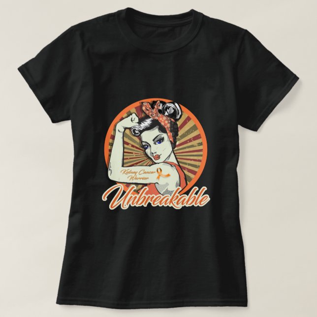 Camiseta Guerrero de la conciencia sobre el cáncer de riñón (Diseño del anverso)