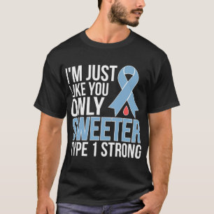 Camiseta Guerrero de la diabetes de tipo 1 fuerte, galardon