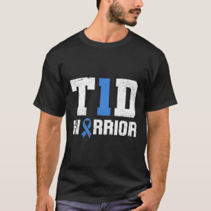 Camiseta Guerrero de la diabetes del T1d Conciencia sobre l