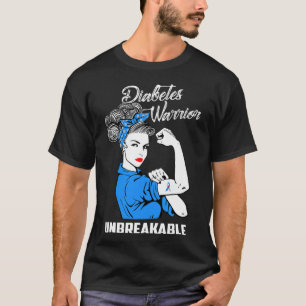 Camiseta Guerrero de la diabetes irrompible Conciencia sobr