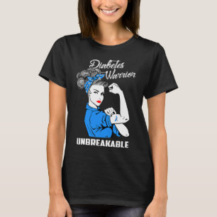 Camiseta Guerrero de la diabetes irrompible Conciencia sobr