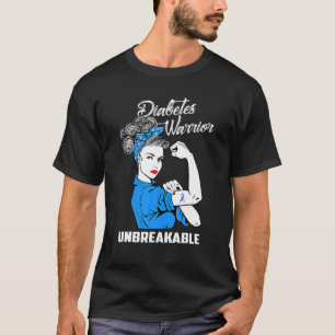 Camiseta Guerrero de la diabetes irrompible Sensibilizació