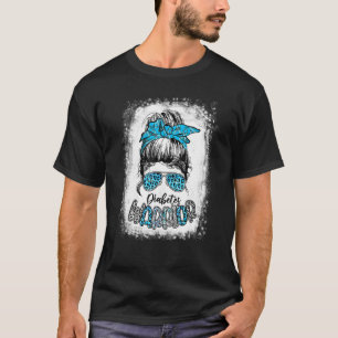 Camiseta Guerrero de la Diabetes Messy Bun Leopard Usamos R