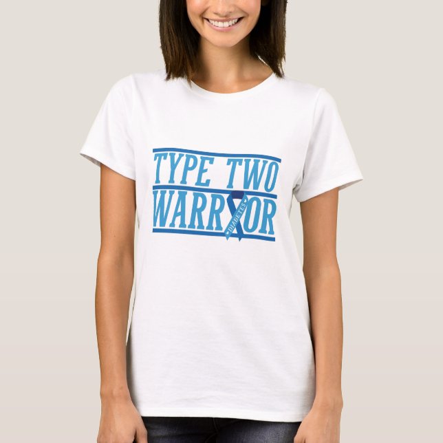 Camiseta Guerrero de la diabetes tipo 2 (Anverso)