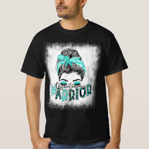 Camiseta Guerrero de la disautonomía blanqueado Messy Bun T