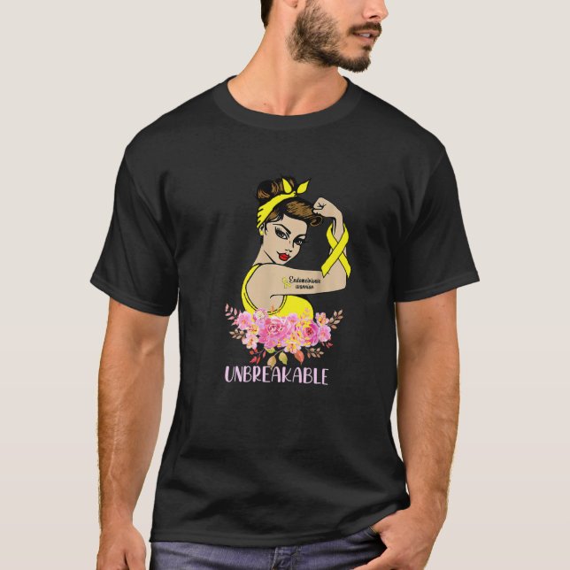 Camiseta Guerrero de la Endometriosis Brazo inquebrantable  (Anverso)