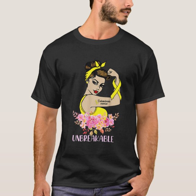 Camiseta Guerrero de la Endometriosis Brazo inquebrantable  (Anverso)