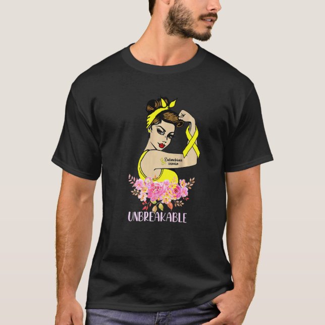 Camiseta Guerrero de la Endometriosis Brazo inquebrantable  (Anverso)