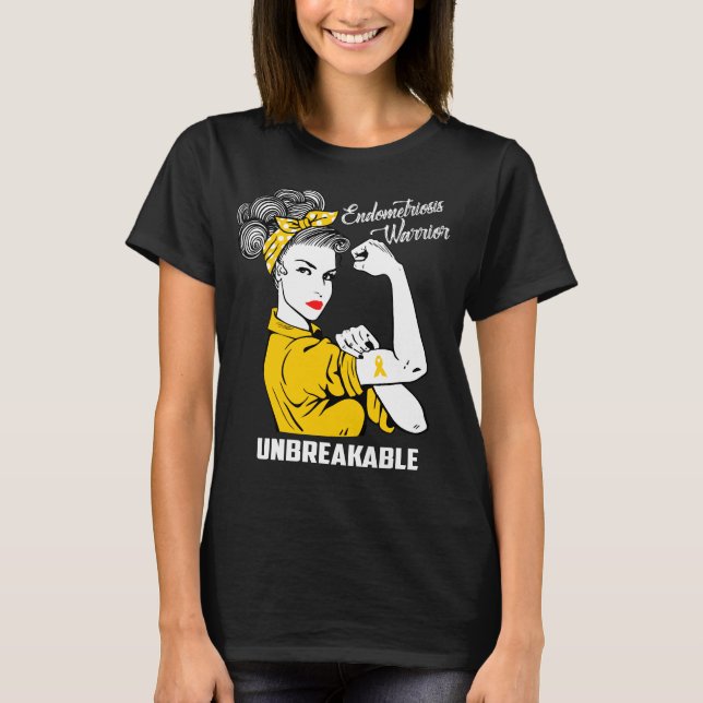Camiseta Guerrero de la endometriosis irrompible (Anverso)