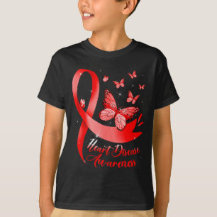 Camiseta Guerrero de la enfermedad cardíaca Cinta roja Conc