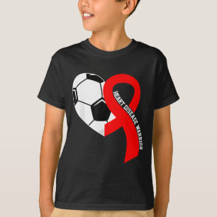 Camiseta Guerrero de la enfermedad cardíaca Fútbol Rojo Con