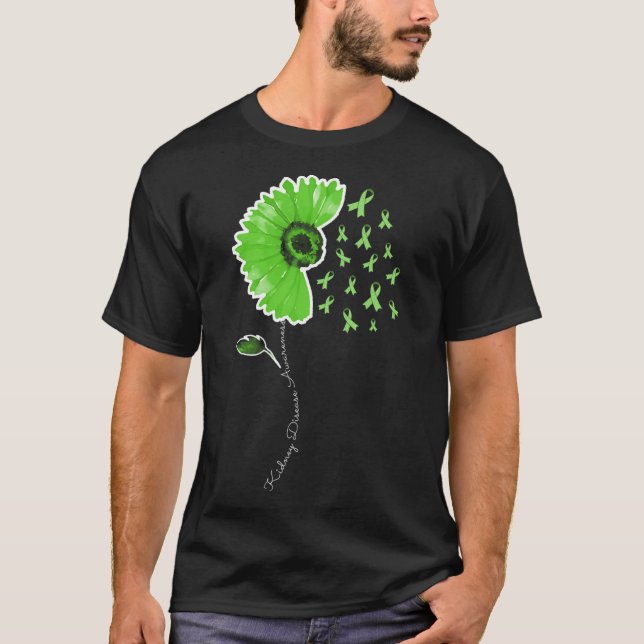 Camiseta Guerrero de la enfermedad Cinta Verde Cinta de gir (Anverso)