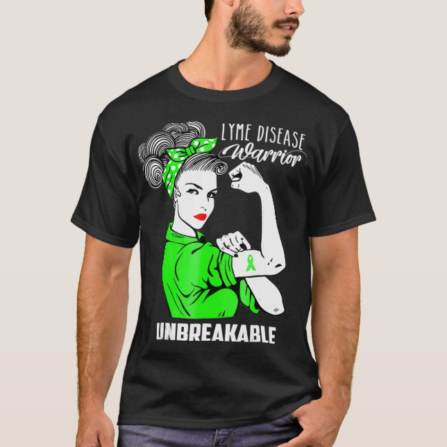 Camiseta Guerrero de la enfermedad de Lyme: un regalo de co (Anverso)