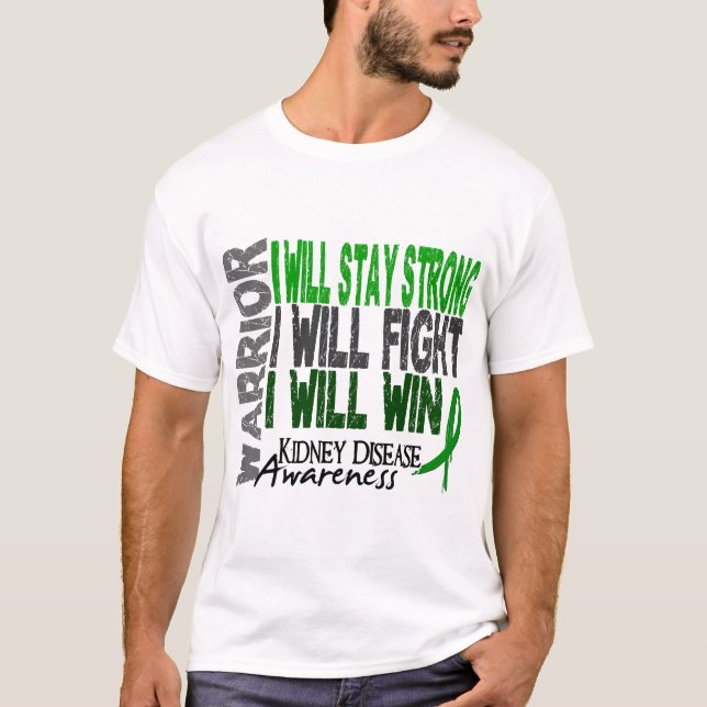 Camiseta Guerrero de la enfermedad de riñón (Anverso)