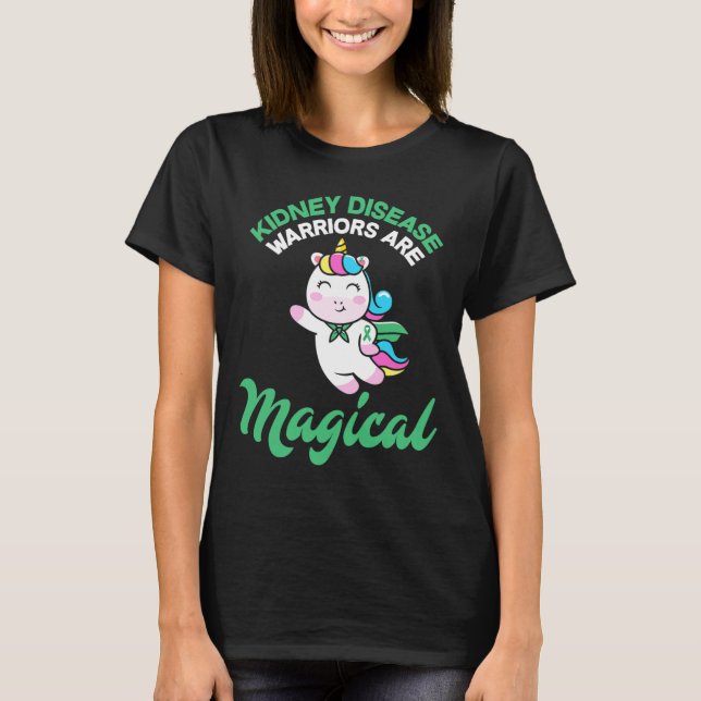 Camiseta Guerrero de la enfermedad Magia Unicornio Concienc (Anverso)
