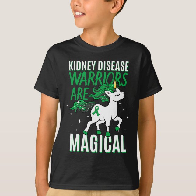 Camiseta Guerrero de la enfermedad Magical Unicornio Donant (Anverso)