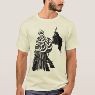 Camiseta Guerrero de la Fe – Boceto de Tinta Medieval con Á
