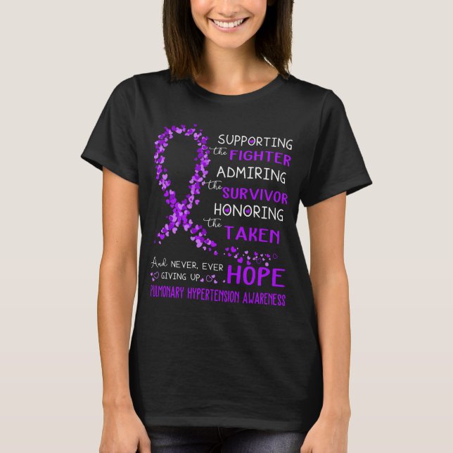 Camiseta Guerrero de la hipertensión pulmonar apoya a lucha (Anverso)