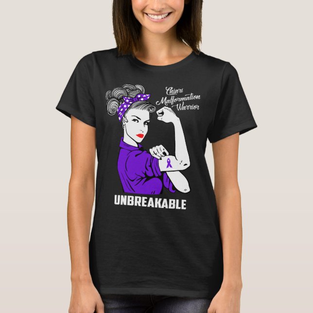 Camiseta Guerrero de la malformación de Chiari irrompible (Anverso)