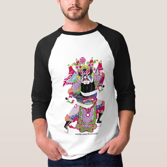 Camiseta Guerrero de la ópera de Pekín del chino (Anverso)
