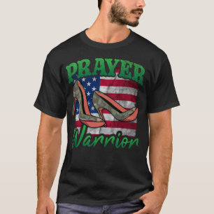 Camiseta Guerrero De La Oración De La Bandera De Ee.Uu. Cam