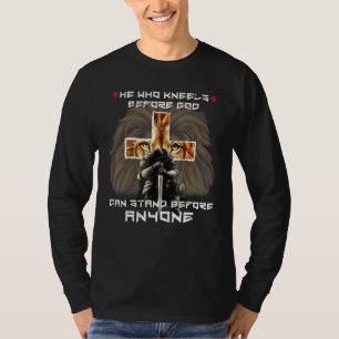 Camiseta Guerrero de la oración León de Judá Cro Gráfico Cr