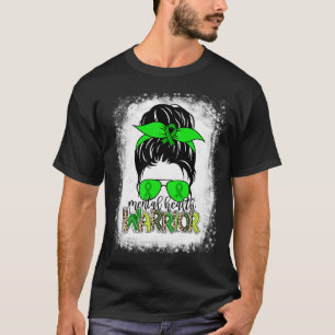 Camiseta Guerrero de la salud Messy Bun Concienciación sobr