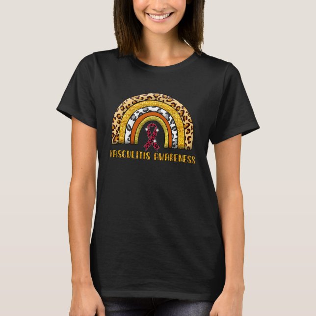 Camiseta Guerrero de la Vasculitis del Arcoiris del Leopard (Anverso)