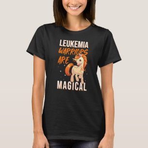 Camiseta Guerrero de leucemia Magia Unicornio Naranja Ribbo
