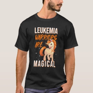 Camiseta Guerrero de leucemia Magia Unicornio Naranja Ribbo